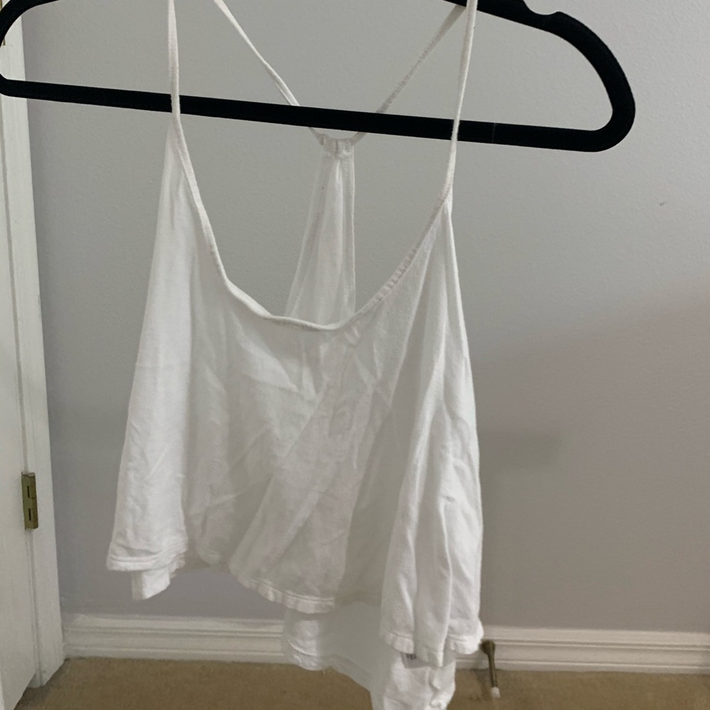 White strappy tank top.
